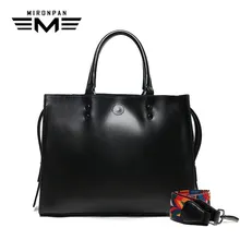 MIRONPAN Роскошная строгая кожаная сумка оригинальная дорожная сумка для покупок Женская деловая официальная одноцветная сумка