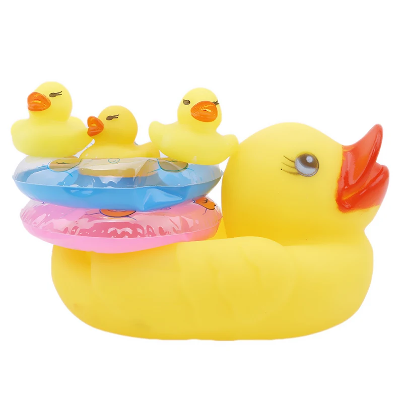 Детские водяные игрушки плавающая Желтая резиновая утка Ducky детская Ванна