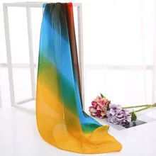 Хит, 70*70 см, женский шарф градиентного цвета с леопардовым принтом, квадратная женская накидка, маленький офисный шейный платок, шарф для волос, платки, шарфы