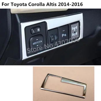 

Car styling cover Stainless steel front fog light switch inner Trim frame lamp panel For toyota Corolla Altis 2014 2015 2016