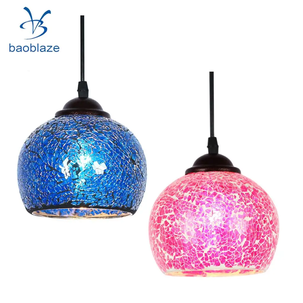 

2 Pieces Vintage Hanging Lamp Mosaic Design Pendant Ceiling Lampshade