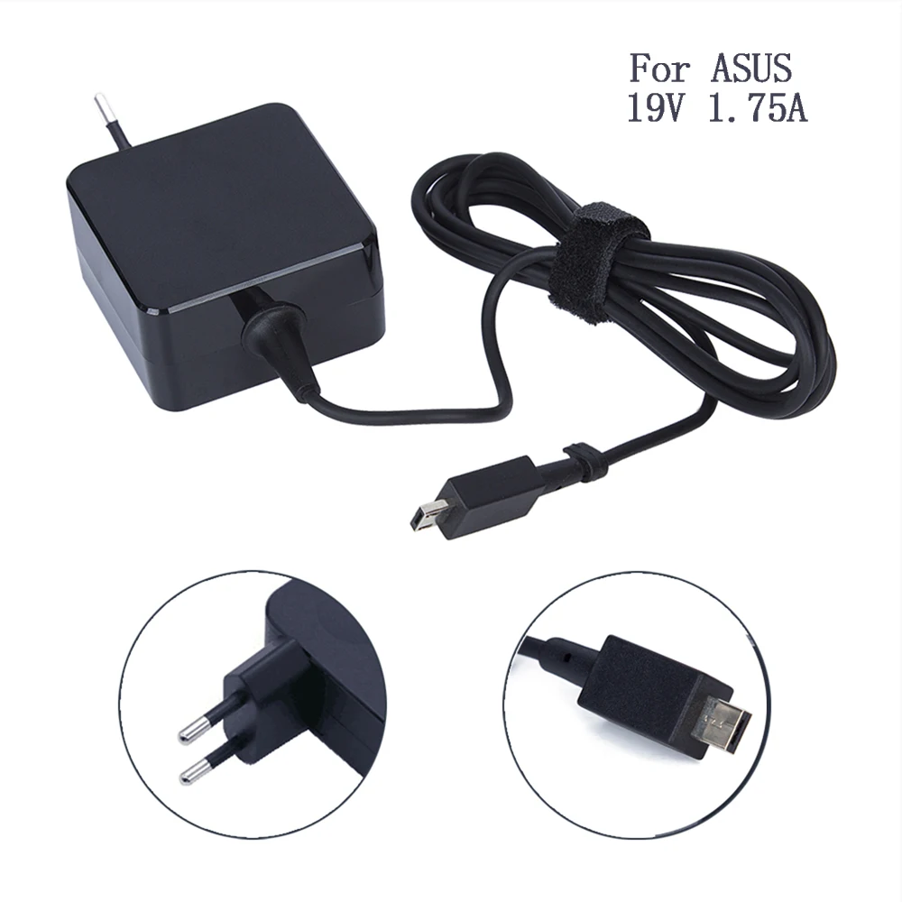 KWOKERK 19V 1.75A AC Adapter Charger for Asus Touchscreen Laptop Power