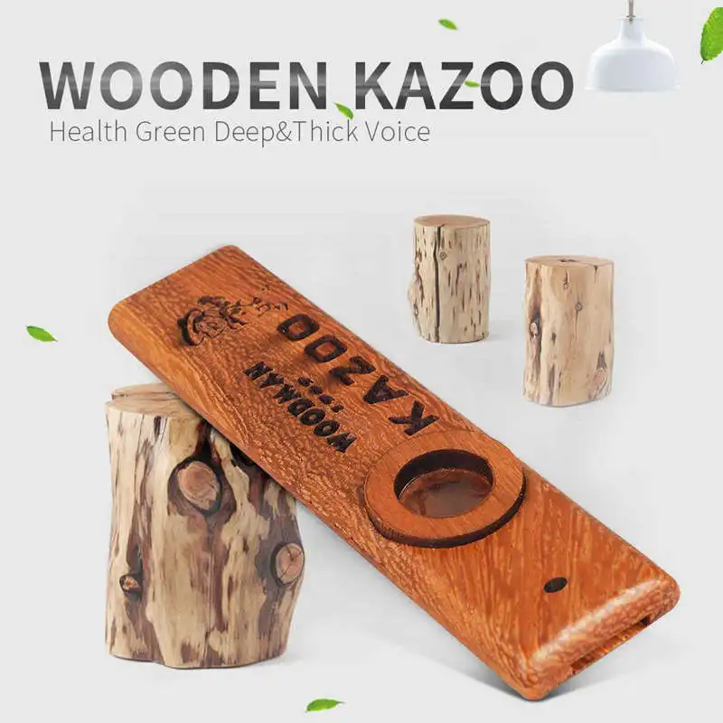 Деревянные Kazoos, изысканный инструмент легко и веселиться для детей и людей Hum Song