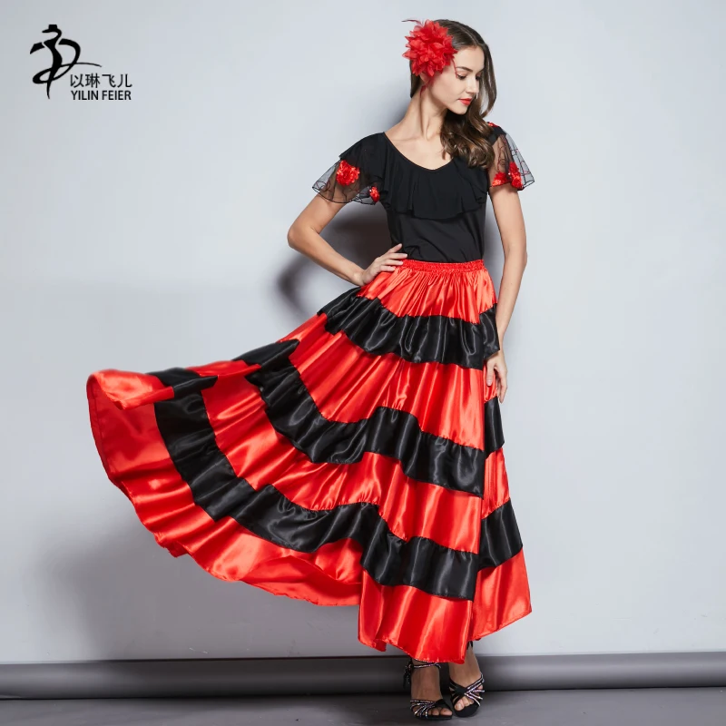 Женская юбка для танца живота Flomenco Цыганского танца|skirt dance ballroom|dress flamencoflamenco |