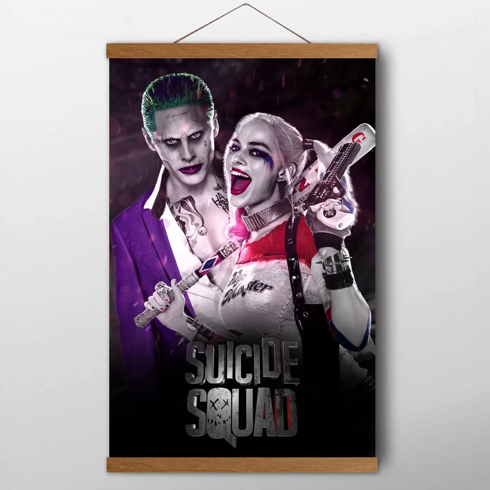 Картины из тикового дерева подвесные свитки постеры и принты фильмов Джокер