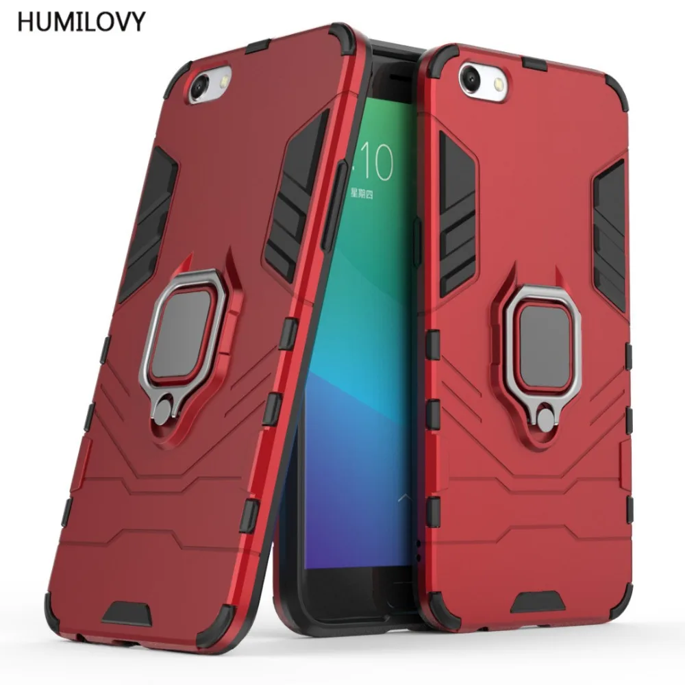 

For OPPO R9S Plus Case OPPO R9S Plus Fundas Car Magnetic Bracket Finger Ring TPU+PC Stand Armor Case For OPPO R9S Plus Cover
