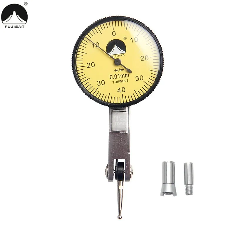 FUJISAN 2 в 1 циферблат индикатор 0-0,8 мм/0,01 мм ударопрочный 7 драгоценностей с мини Универсальный гибкий магнитный базовый циферблат тестовый индикатор