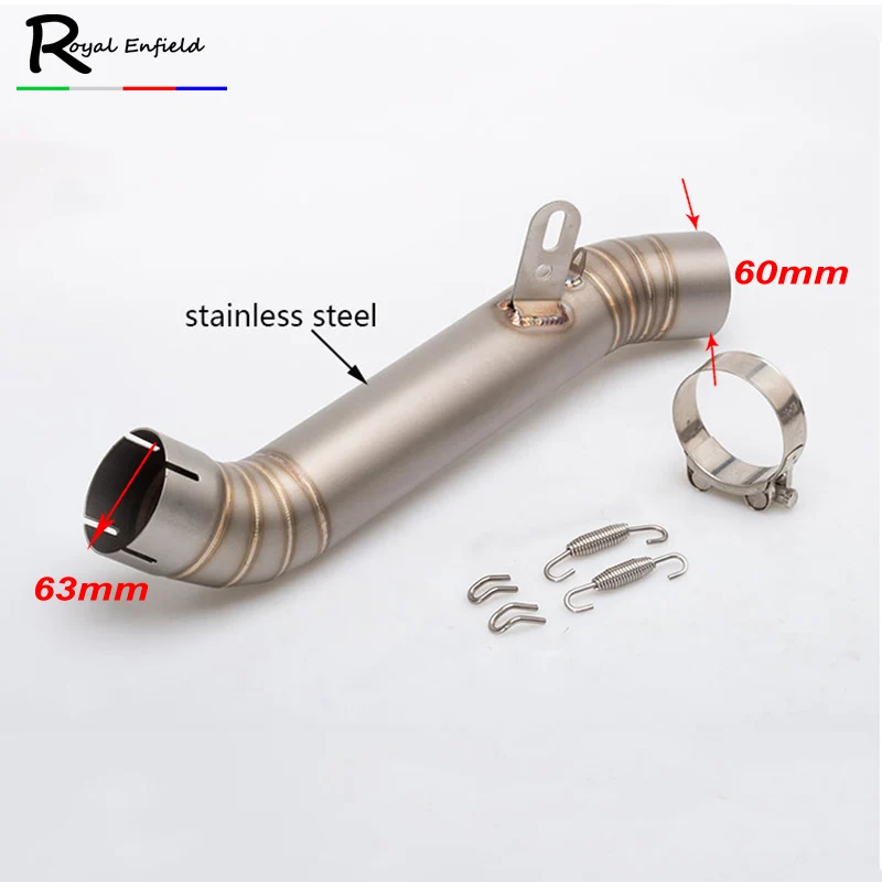

SPEED SCORPION Motorcycle part street Aprilia RSV4 60mm inlet diameter 42cm middle link pipe fit with akrapovic exhaust pipe