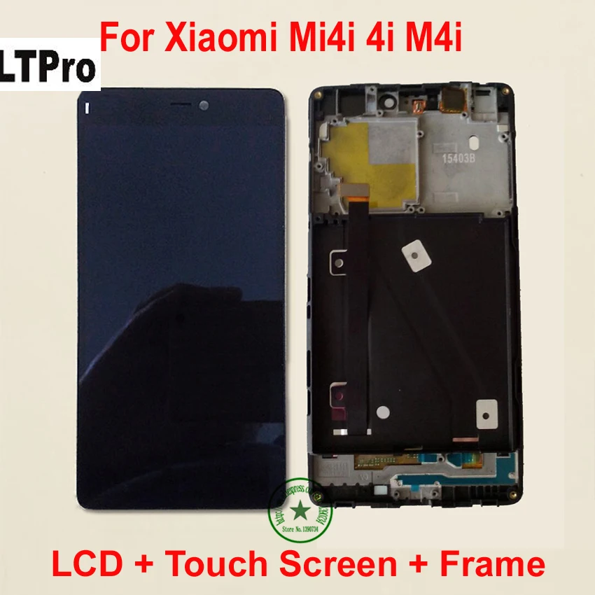 Black TOP Quality Full LCD Display Touch Screen Digitizer Assembly With Frame For Xiaomi Mi4i Mi