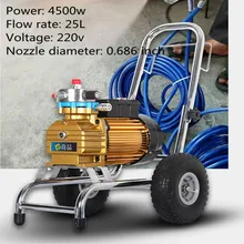 Высокое давление 990/1900/2600 Высокая мощность Высокое устройство для безвоздушного распыления под давлением латексная краска водонепроницаемое распыление высокое качество