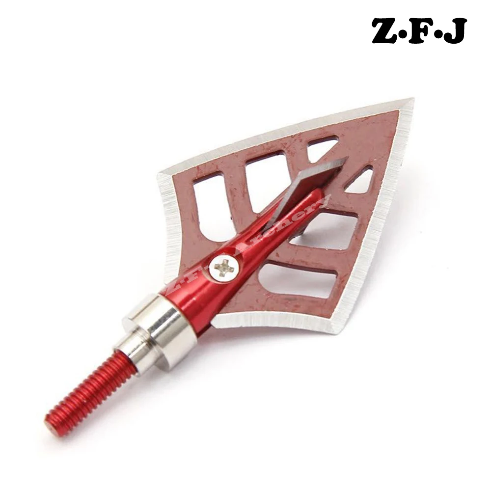 Archery Arrow Broadheads Dirt Nap Gear 125 grain 2 Fixed Blades Hunting