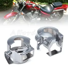 2 шт. алюминиевый руль мотоцикла хромированный переключатель Корпус Крышка для Honda Shadow 600 Vt 750 Spirit Vtx 1300 Vt1300 2010-13
