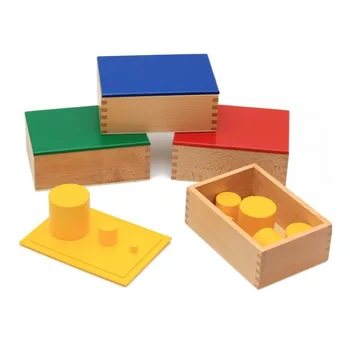 

Montessori teaching aids colored cylinder Montessori children's early childhood sensory teaching Educational Toys for Baby gift