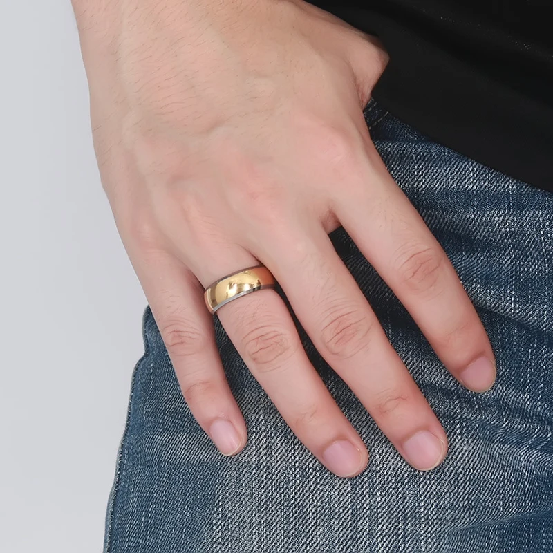 Name Wedding Anniversary Date Logos Jewelry 8mm Gold Tone Tungsten Rings Personalize Your Own Style