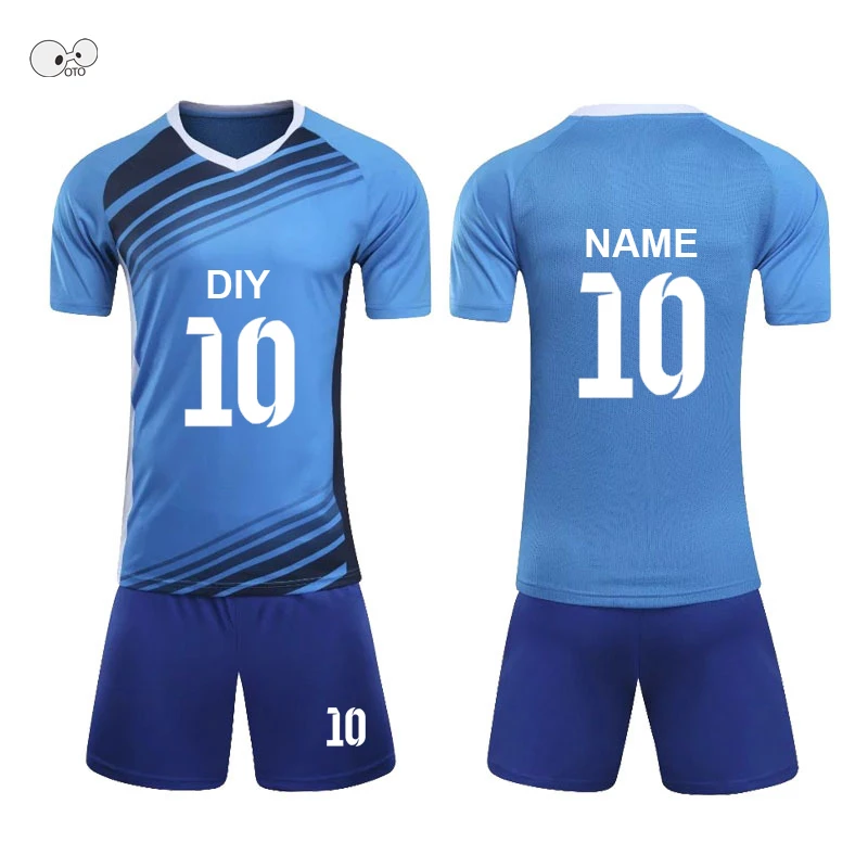 

Customize blank soccer jersey set football team sports uniforms DIY print logos name numbers mens boys kids futbol training suit