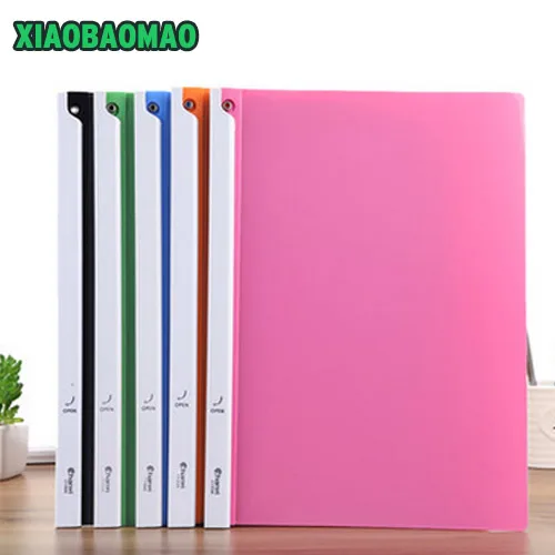 

5 Pcs / Lot Premium color report cover transparent PP spine bar / folder 5 mounted color random