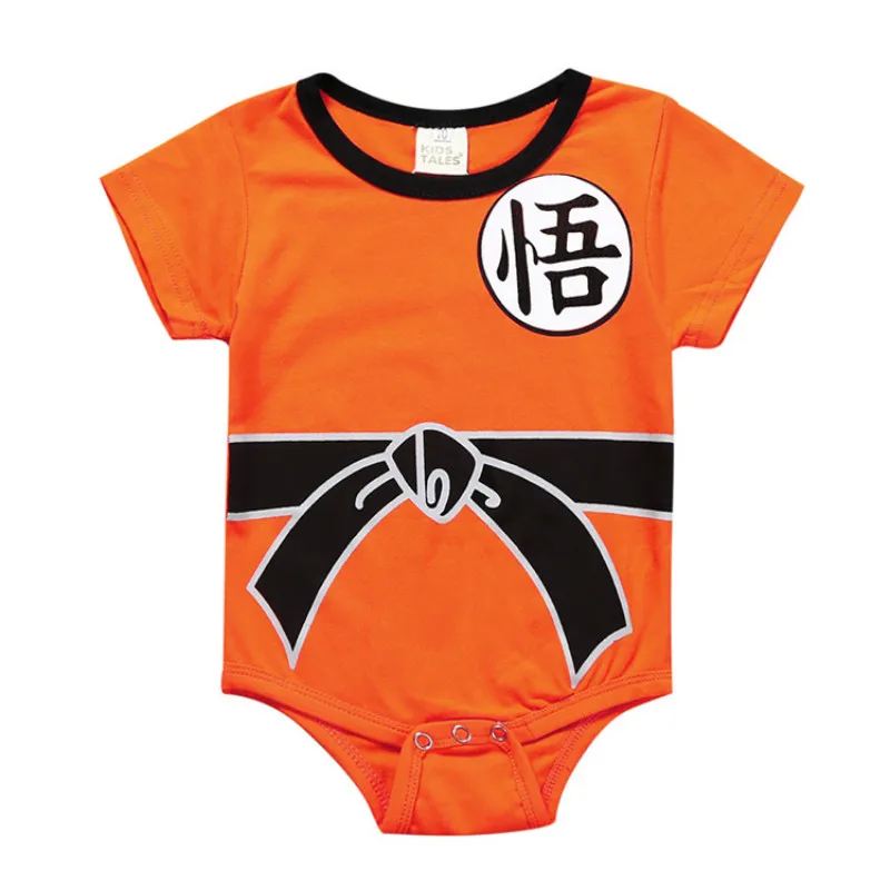 Детский комбинезон для новорожденного мальчика с драконом, одежда для сына Гоку, Комбинезоны из хлопка, костюмы на Хэллоуин, одежда для маленьких девочек - Цвет: Short sleeve 1