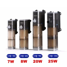 4 In 1 Internal Aquarium Filter Pump Fish Tank Multifunction Water Pump Aerator Wave Maker Water Circulation Filter