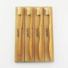 8 шт. окрашенная бамбуковая зубная щетка деревянная зубная щетка новинка бамбуковая мягкая щетина Capitellum бамбуковое волокно деревянная ручка