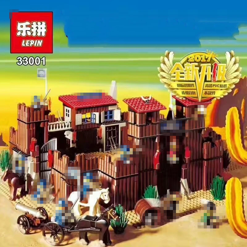 

Lepin 33001 742Pcs Genuine Building Series The Idian Cowboy`s Castle Set Educational Building Blocks Bricks Toys Model Gift