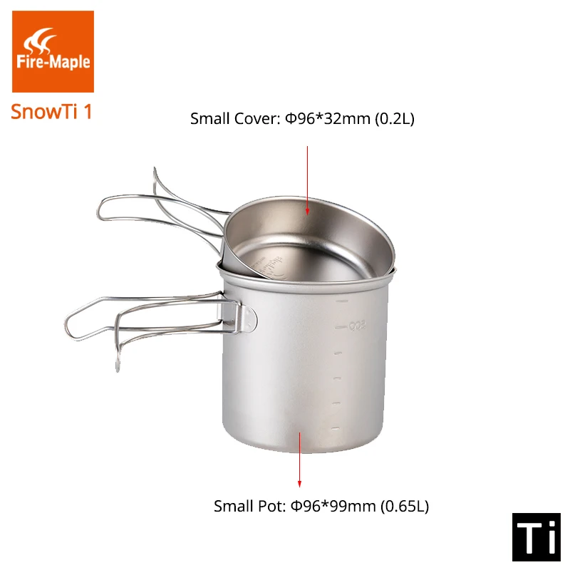 FIRE MAPLE snowti 1 Ultralight Titane Léger Camping Cookware