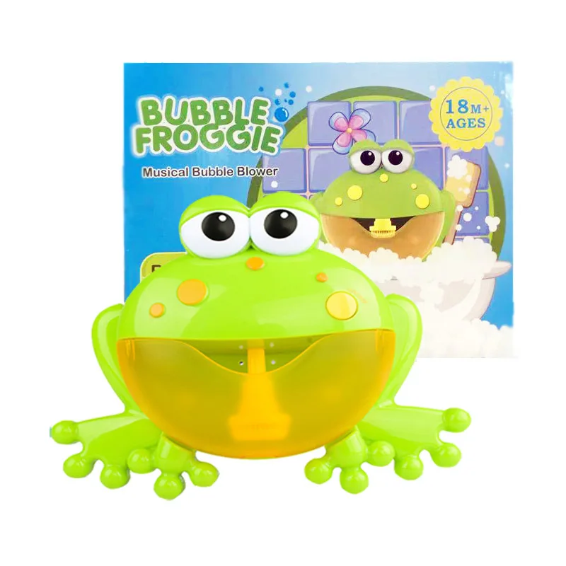 Открытый лягушка пузыря& крабы Детские Игрушки для ванны пузырь чайник ванна для купания мыло машина игрушки для детей с музыкой воды игрушки - Цвет: frog box