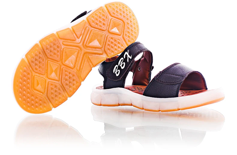 Sandálias para Meninos e Meninas Sapatos de Praia Unclejerry Recarregável Crianças Verão Sandálias Brilhantes Sapatos Princesa Luz Led Usb 38 High Quality Mamãe e Bebê