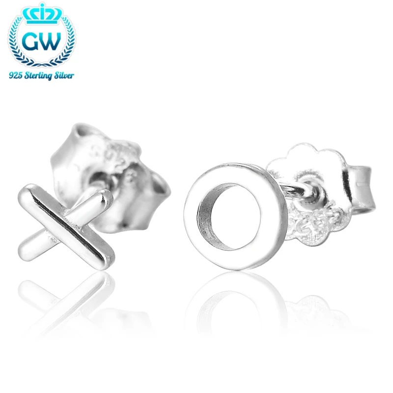 

Today's Promotion 925 sterling-silver-jewelry "X"&"O" Studs Earrings For Women Sold out over Brand GW Jewellery Fe283