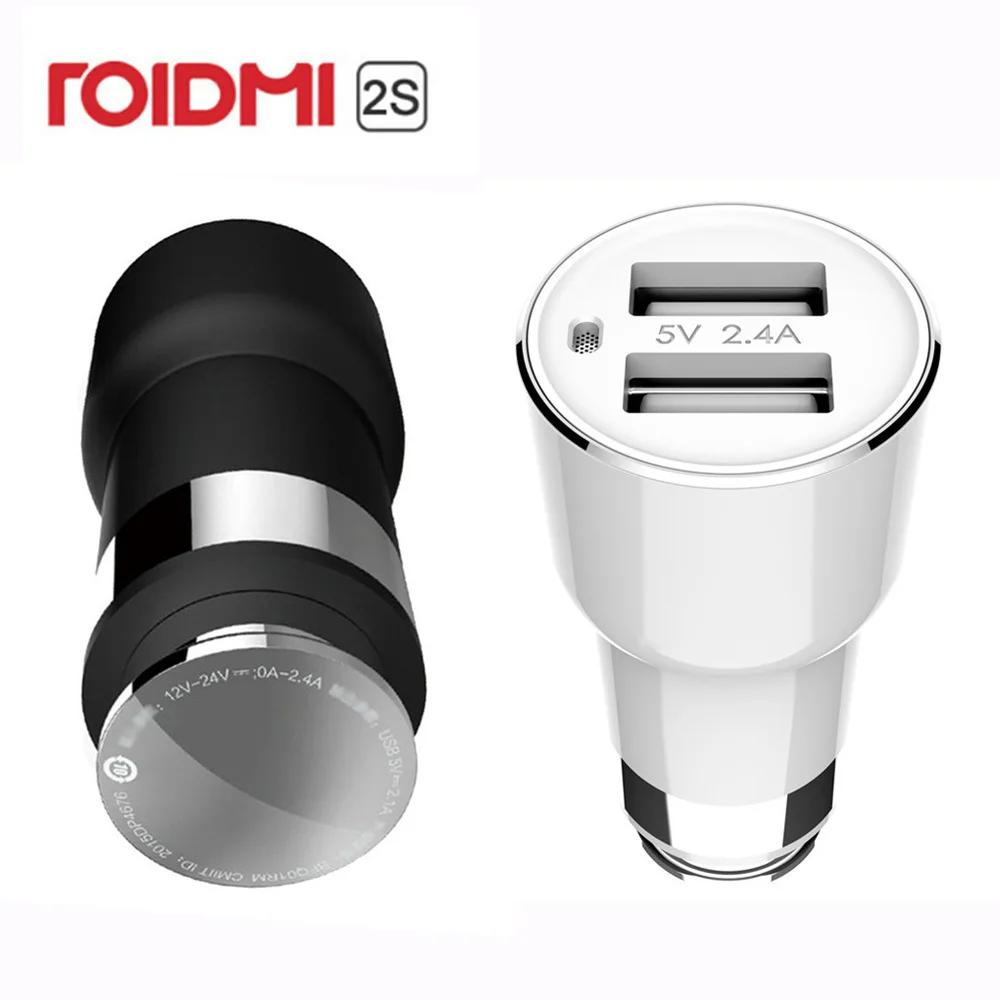 

Xiaomi ROIDMI 2S Bluetooth Car Charger Hands Free Call With Mic for iOS & Android APP Monitor Music Play 5V 3.8A Fast Charge