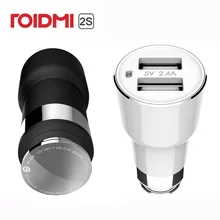 Xiaomi ROIDMI 2S Bluetooth Car Charger Hands Free Call With Mic for iOS & Android APP Monitor Music Play 5V 3.8A Fast Charge