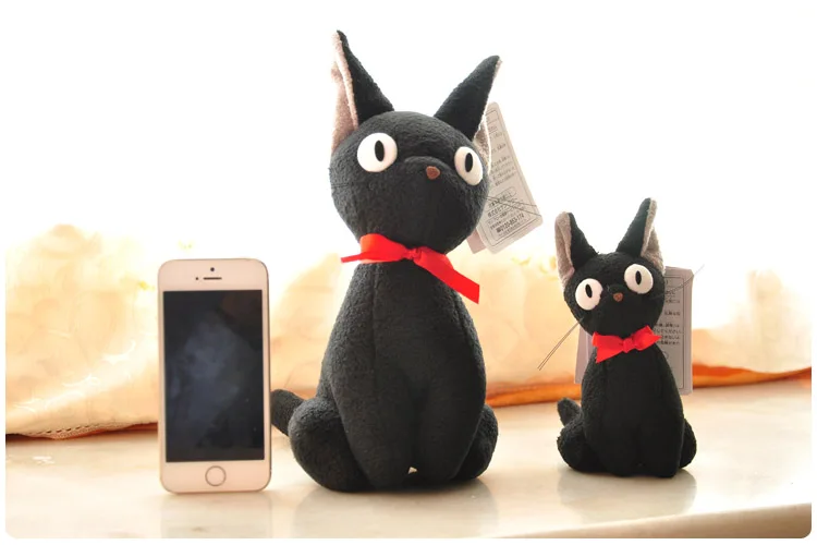 4 Размеры аниме Кики услуги черный JiJi Kawaii милые Softdoll мягкие плюшевая игрушка брелок сумка Рождество подвеска на рюкзак куклы