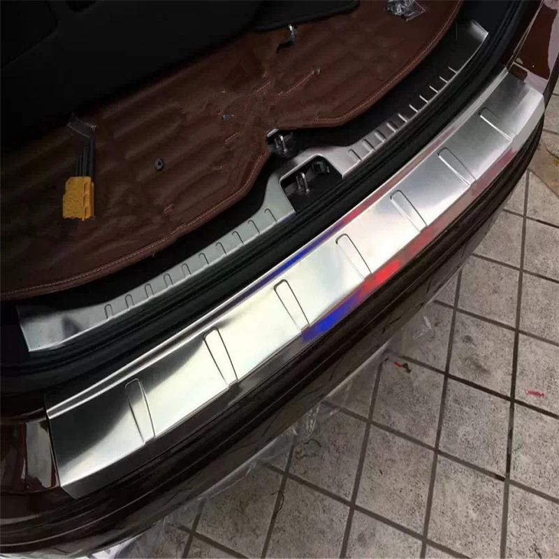

For Volvo XC60 2015 2016 2017 stainless steel rear tail box bumper gate threshold door sill scuff plate foot pedal trim 2pcs
