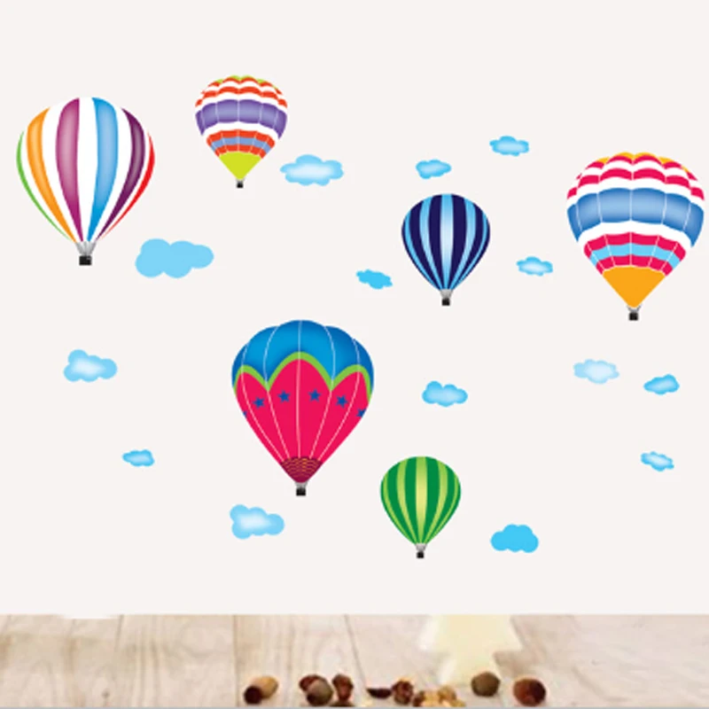 Buy Hot Air Balloons Cloud Wall Sticker Vinyl Decal Home Paper Art Picture
