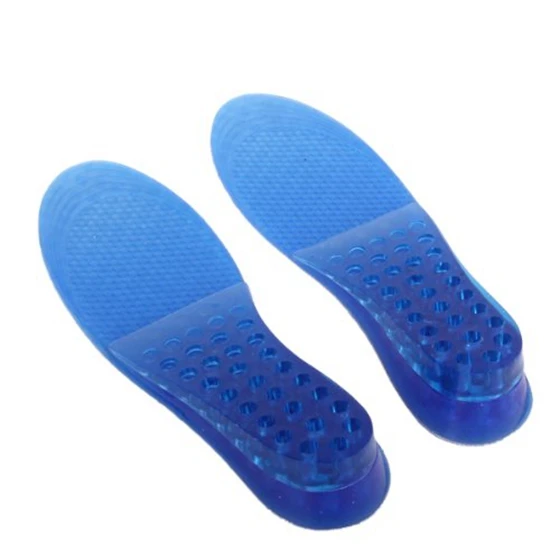 

ASDS 1 Pair 2 - Layer Scaled Height-Increasing Insoles Blue bottom gray surface Insoles in Silicone Gel for Women 35-39- Blue,