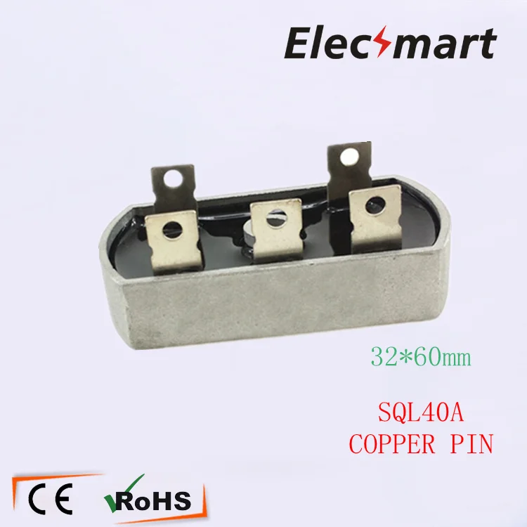 

Copper Pin SQL40A 3P Three Phases Bridge Diode Rectifier 32*60mm 2PCS/Lot
