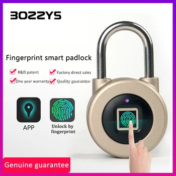 

intelligent Fingerprint small padlock for Gym Dormitory cabinet Takeaway box Bluetooth APP Authorized padlock waterproof