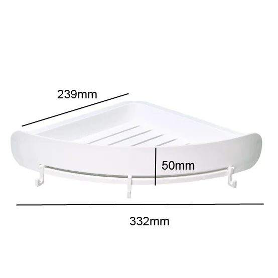 Bathroom Shelf Bathroom Shower Vanity Rack Suction Wall Type Perforated Toilet Triangle Plastic Wall rack Storage Basket