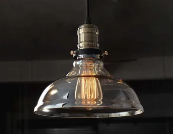 

Vintage pendant lights iron white glass hanging bell pendant lamp E27 110V 220V for dinning room home decor planetarium HM21