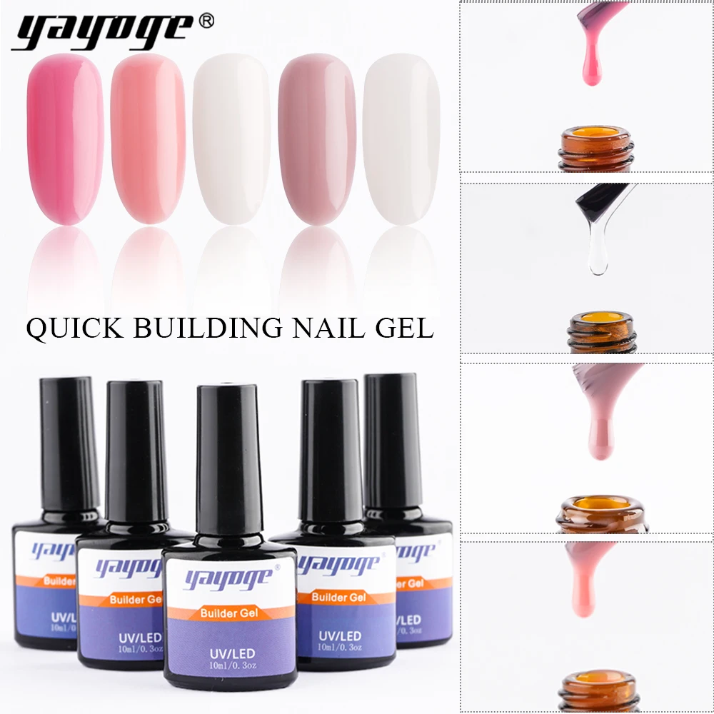 

Yayoge 10ml Poly Builder Gel Quick Building Acrylic Poly Extension Gel Nail Polish for Nail Art UV Builder Gel Lacquer Soak Off
