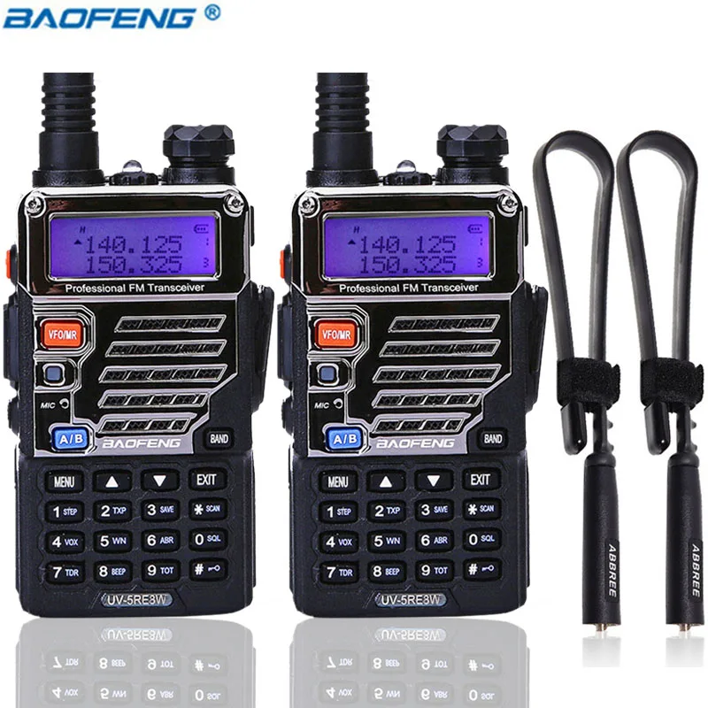 2 шт. BAOFENG UV-5RE Walkie Talkie Профессиональный CB радиостанции Baofeng UV5RE трансивер 8 Вт Портативный охоты ветчина 2 способ радио