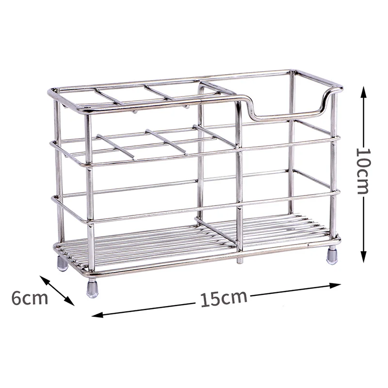 ORZ держатель для зубных щеток из нержавеющей стали для ванной комнаты и держатель для зубной пасты органайзер для хранения стойки для зубных щеток аксессуары для ванной комнаты - Цвет: 6-Slot