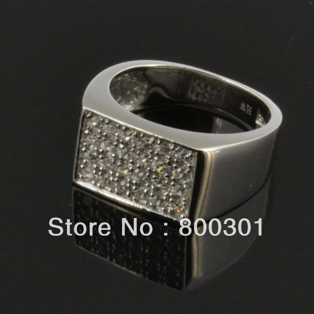 Кольцо мужское из серебра 925 пробы с фианитом и бриллиантами|diamond rings for men|engagement