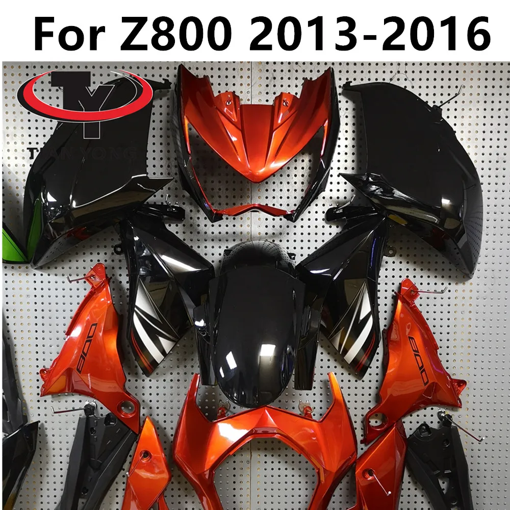 Обтекатели из пластмассы для фотопластика Kawasaki Z800 2013 2016 13 14 15 16 оранжевого