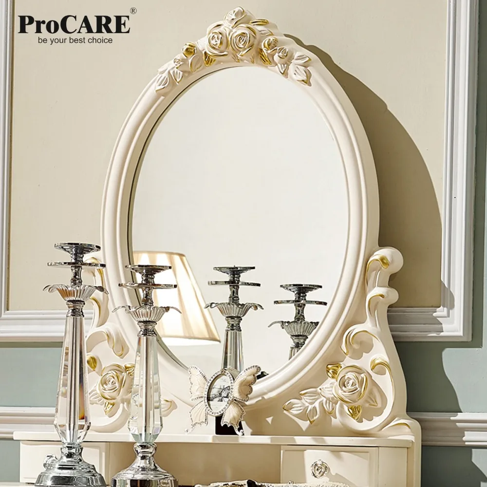 luxury European and American style bedroom furniture ivory,white, French dressing table with chair
