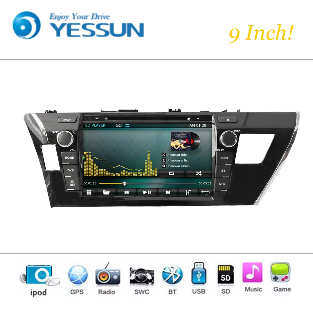 Top Car DVD Player Wince System For Toyota Corolla 2014 RHD Car Radio Stereo GPS Navigation Multimedia Audio Video 3
