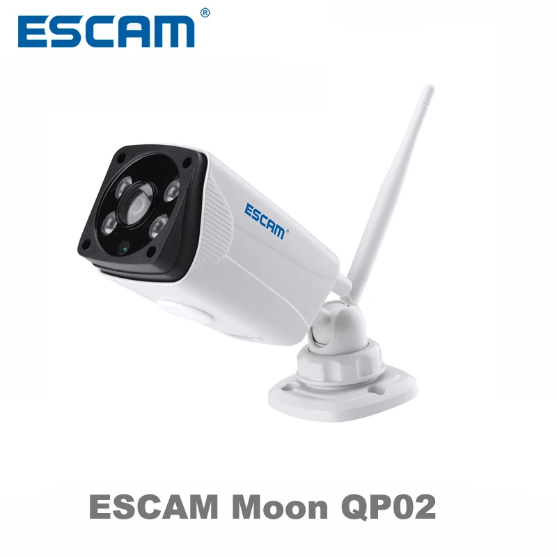 

Escam Moon QP02 2MP HD 1080P WIFI Alarm Camera Outdoor Bullet IR-Cut 180 degree Wireless fisheye infrared Security ip Camera