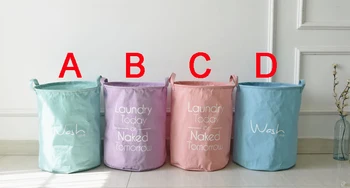 

35X45CM Japanese-style home housed light-colored cotton finishing Storage bucket Laundry basket tuba waterproof layer