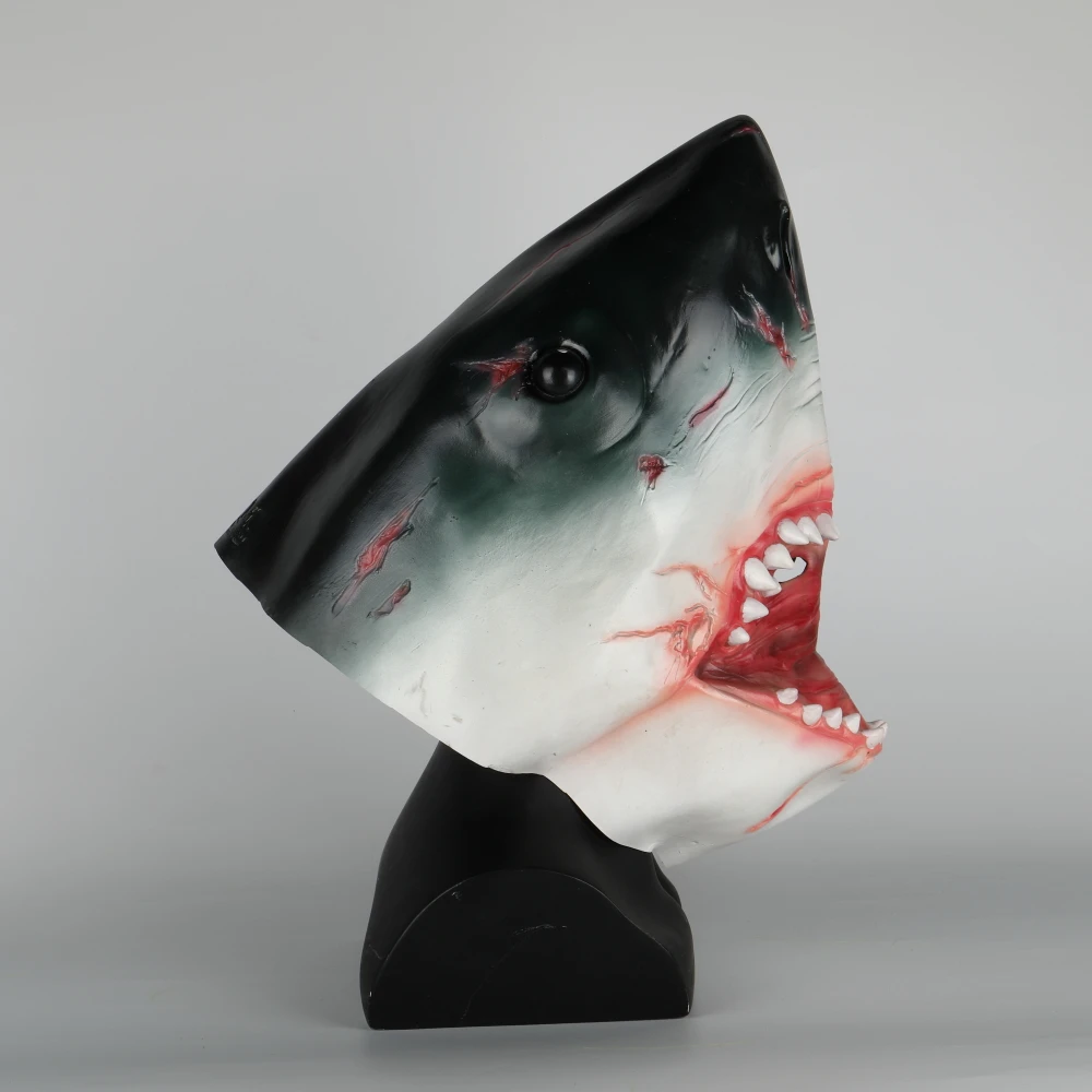 Latex Animal Mask Carnival Costume Accessory Novelty Halloween Party Head Mask Shark Fancy Dress Party Ocean Fish Cosplay Mask (8)