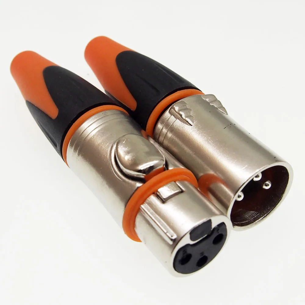 

4pcs 3-core Waterproof Canon Plug Connector XLR Balanced Waterproof Cannon Male Plug or female socket Microphone Plug