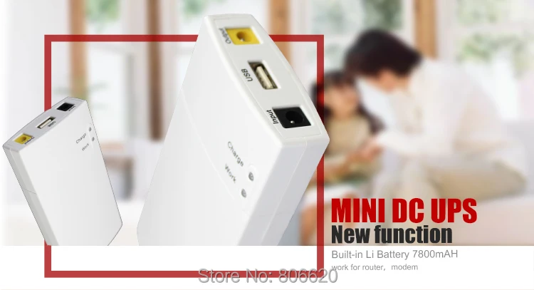 Mini Portable UPS 12V2_5A DC Online Power Supply With Lithium Battery 7800mAh Max7 hours Backup Time for CCTV & Modem Equipment_7